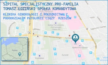 KLINIKA GINEKOLOGII I POŁOŻNICTWA Z PODODDZIAŁEM PATOLOGII CIĄŻY - SZPITAL SPECJALISTYCZNY PRO-FAMILIA TOMASZ ŁOZIŃSKI SPÓŁKA KOMANDYTOWA - UL. WITOLDA 6B,  RZESZÓW