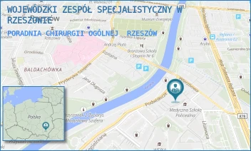 PORADNIA CHIRURGII OGÓLNEJ - WOJEWÓDZKI ZESPÓŁ SPECJALISTYCZNY W RZESZOWIE - UL. WARZYWNA 3,  RZESZÓW