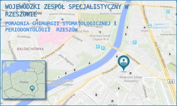 PORADNIA CHIRURGII STOMATOLOGICZNEJ I PERIODONTOLOGII - WOJEWÓDZKI ZESPÓŁ SPECJALISTYCZNY W RZESZOWIE - UL. WARZYWNA 3,  RZESZÓW
