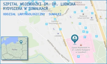 ODDZIAŁ LARYNGOLOGICZNY - SZPITAL WOJEWÓDZKI IM. DR. LUDWIKA RYDYGIERA W SUWAŁKACH - SZPITALNA 60,  SUWAŁKI