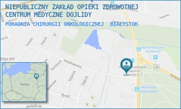 PORADNIA CHIRURGII ONKOLOGICZNEJ - NIEPUBLICZNY ZAKŁAD OPIEKI ZDROWOTNEJ CENTRUM MEDYCZNE DOJLIDY - NIEDŹWIEDZIA 69,  BIAŁYSTOK
