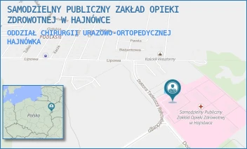 ODDZIAŁ CHIRURGII URAZOWO-ORTOPEDYCZNEJ - SAMODZIELNY PUBLICZNY ZAKŁAD OPIEKI ZDROWOTNEJ W HAJNÓWCE - DOC. ADAMA DOWGIRDA 9,  HAJNÓWKA