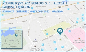PORADNIA CHIRURGII ONKOLOGICZNEJ - NIEPUBLICZNY ZOZ MEDICUS S.C. ALICJA I DARIUSZ LEOŃCZYK - OS POŁUDNIE 9,  GRAJEWO