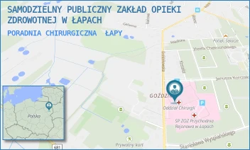 PORADNIA CHIRURGICZNA - SAMODZIELNY PUBLICZNY ZAKŁAD OPIEKI ZDROWOTNEJ W ŁAPACH - KORCZAKA 23,  ŁAPY