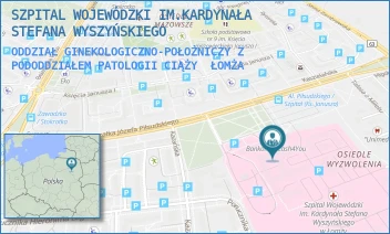 ODDZIAŁ GINEKOLOGICZNO-POŁOŻNICZY Z PODODDZIAŁEM PATOLOGII CIĄŻY - SZPITAL WOJEWÓDZKI IM.KARDYNAŁA STEFANA WYSZYŃSKIEGO - MARSZ. JÓZEFA PIŁSUDSKIEGO 11,  ŁOMŻA