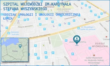 ODDZIAŁ UROLOGII I UROLOGII ONKOLOGICZNEJ - SZPITAL WOJEWÓDZKI IM.KARDYNAŁA STEFANA WYSZYŃSKIEGO - MARSZ. JÓZEFA PIŁSUDSKIEGO 11,  ŁOMŻA
