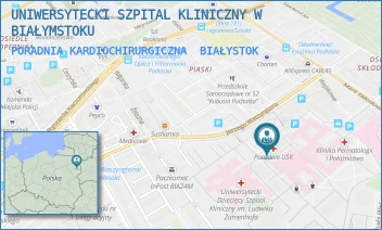 PORADNIA KARDIOCHIRURGICZNA - UNIWERSYTECKI SZPITAL KLINICZNY W BIAŁYMSTOKU - WASZYNGTONA 15A,  BIAŁYSTOK