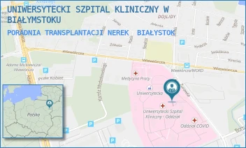 PORADNIA TRANSPLANTACJI NEREK - UNIWERSYTECKI SZPITAL KLINICZNY W BIAŁYMSTOKU - ŻURAWIA 14,  BIAŁYSTOK