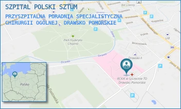 PRZYSZPITALNA PORADNIA SPECJALISTYCZNA CHIRURGII OGÓLNEJ - SZPITAL POLSKI SZTUM - B. CHROBREGO 4,  DRAWSKO POMORSKIE