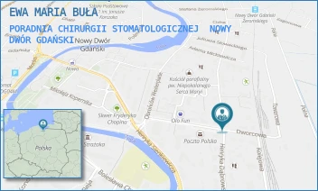 PORADNIA CHIRURGII STOMATOLOGICZNEJ - EWA MARIA BUŁA - UL. DWORCOWA 23,  NOWY DWÓR GDAŃSKI