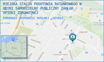 PORADNIA CHIRURGII OGÓLNEJ - MIEJSKA STACJA POGOTOWIA RATUNKOWEGO W GDYNI SAMODZIELNY PUBLICZNY ZAKŁAD OPIEKI ZDROWOTNEJ - UL. BIAŁOWIESKA 1,  GDYNIA