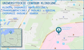 KLINIKA CHIRURGII ONKOLOGICZNEJ, TRANSPLANTACYJNEJ I OGÓLNEJ - ODDZIAŁ CHIRURGII OGÓLNEJ - UNIWERSYTECKIE CENTRUM KLINICZNE - MARIANA SMOLUCHOWSKIEGO 17,  GDAŃSK