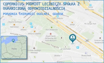 PORADNIA CHIRURGII OGÓLNEJ - COPERNICUS PODMIOT LECZNICZY SPÓŁKA Z OGRANICZONĄ ODPOWIEDZIALNOŚCIĄ - AL. ZWYCIĘSTWA 31-32,  GDAŃSK
