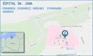 PORADNIA CHIRURGII OGÓLNEJ - SZPITAL ŚW. JANA - UL. DR JÓZEFA BALEWSKIEGO 1,  STAROGARD GDAŃSKI