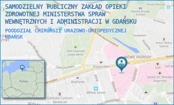 POODDZIAŁ CHIRURGII URAZOWO-ORTOPEDYCZNEJ - SAMODZIELNY PUBLICZNY ZAKŁAD OPIEKI ZDROWOTNEJ MINISTERSTWA SPRAW WEWNĘTRZNYCH I ADMINISTRACJI W GDAŃSKU - UL. KARTUSKA 4/6,  GDAŃSK