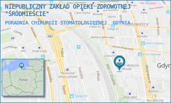 PORADNIA CHIRURGII STOMATOLOGICZNEJ - NIEPUBLICZNY ZAKŁAD OPIEKI ZDROWOTNEJ "ŚRÓDMIEŚCIE" - UL. OBROŃCÓW WYBRZEŻA 10-14,  GDYNIA