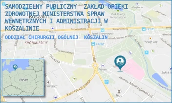 ODDZIAŁ CHIRURGII OGÓLNEJ - SAMODZIELNY PUBLICZNY  ZAKŁAD OPIEKI ZDROWOTNEJ MINISTERSTWA SPRAW WEWNĘTRZNYCH I ADMINISTRACJI W KOSZALINIE - SZPITALNA 2,  KOSZALIN