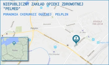 PORADNIA CHIRURGII OGÓLNEJ - NIEPUBLICZNY ZAKŁAD OPIEKI ZDROWOTNEJ "PELMED" - UL. WYBICKIEGO 14,  PELPLIN