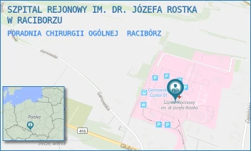PORADNIA CHIRURGII OGÓLNEJ - SZPITAL REJONOWY IM. DR. JÓZEFA ROSTKA W RACIBORZU - UL. GAMOWSKA 3,  RACIBÓRZ