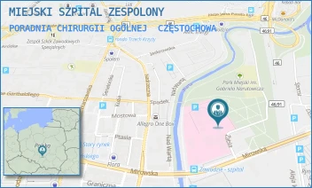 PORADNIA CHIRURGII OGÓLNEJ - MIEJSKI SZPITAL ZESPOLONY - UL. MIROWSKA 15,  CZĘSTOCHOWA