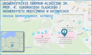 ODDZIAŁ NEUROCHIRURGII - UNIWERSYTECKIE CENTRUM KLINICZNE IM. PROF. K. GIBIŃSKIEGO ŚLĄSKIEGO UNIWERSYTETU MEDYCZNEGO W KATOWICACH - UL. MEDYKÓW 14,  KATOWICE