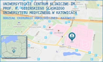 ODDZIAŁ CHIRURGII ONKOLOGICZNEJ - UNIWERSYTECKIE CENTRUM KLINICZNE IM. PROF. K. GIBIŃSKIEGO ŚLĄSKIEGO UNIWERSYTETU MEDYCZNEGO W KATOWICACH - UL. CEGLANA 35,  KATOWICE