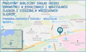 PORADNIA CHIRURGII OGÓLNEJ - SZPITAL POWIATOWY W WODZISŁAWIU ŚLĄSKIM - UL. 26 MARCA 164,  WODZISŁAW ŚLĄSKI