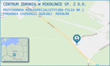 PRZYCHODNIA WIELOSPECJALISTYCZNA-FILIA NR 1 PORADNIA CHIRURGII OGÓLNEJ - CENTRUM ZDROWIA W MIKOŁOWIE SP. Z O.O. - UL. LUDWIKA WARYŃSKIEGO 2,  MIKOŁÓW