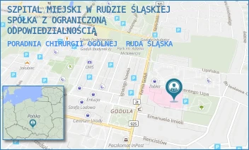 PORADNIA CHIRURGII OGÓLNEJ - SZPITAL MIEJSKI W RUDZIE ŚLĄSKIEJ SPÓŁKA Z OGRANICZONĄ ODPOWIEDZIALNOŚCIĄ - UL. WINCENTEGO LIPA 2,  RUDA ŚLĄSKA