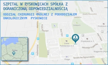 ODDZIAŁ CHIRURGII OGÓLNEJ Z PODODDZIAŁEM ONKOLOGICZNYM - SZPITAL W PYSKOWICACH SPÓŁKA Z OGRANICZONĄ ODPOWIEDZIALNOŚCIĄ - UL. SZPITALNA 2,  PYSKOWICE