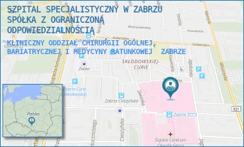 KLINICZNY ODDZIAŁ CHIRURGII OGÓLNEJ, BARIATRYCZNEJ I MEDYCYNY RATUNKOWEJ - SZPITAL SPECJALISTYCZNY W ZABRZU SPÓŁKA Z OGRANICZONĄ ODPOWIEDZIALNOŚCIĄ - UL. MARII CURIE-SKŁODOWSKIEJ 10,  ZABRZE