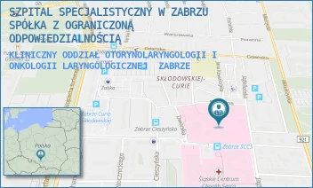 KLINICZNY ODDZIAŁ OTORYNOLARYNGOLOGII I ONKOLOGII LARYNGOLOGICZNEJ - SZPITAL SPECJALISTYCZNY W ZABRZU SPÓŁKA Z OGRANICZONĄ ODPOWIEDZIALNOŚCIĄ - UL. MARII CURIE-SKŁODOWSKIEJ 10,  ZABRZE