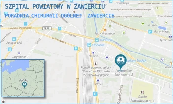 PORADNIA CHIRURGII OGÓLNEJ - SZPITAL POWIATOWY W ZAWIERCIU - UL. POWSTAŃCÓW ŚLĄSKICH 8,  ZAWIERCIE
