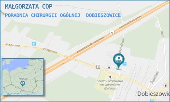 PORADNIA CHIRURGII OGÓLNEJ - MAŁGORZATA COP - UL. KOŚCIUSZKI 25C,  DOBIESZOWICE