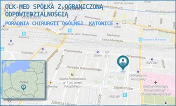 PORADNIA CHIRURGII OGÓLNEJ - OLK-MED SPÓŁKA Z OGRANICZONĄ ODPOWIEDZIALNOŚCIĄ - UL. HENRYKA DĄBROWSKIEGO 22,  KATOWICE