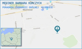 PORADNIA CHIRURGII OGÓLNEJ - MEDINER BARBARA KURCZYCH - UL. SĄDOWA 29,  KŁOMNICE