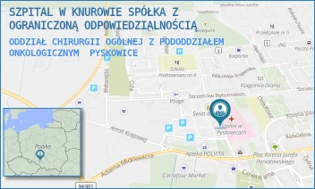 ODDZIAŁ CHIRURGII OGÓLNEJ Z PODODDZIAŁEM ONKOLOGICZNYM - ZESPÓŁ SZPITALI POWIATU GLIWICKIEGO SPÓŁKA Z OGRANICZONĄ ODPOWIEDZIALNOŚCIĄ - UL. SZPITALNA 2,  PYSKOWICE