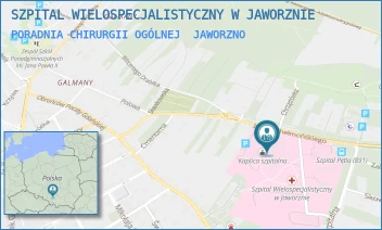 PORADNIA CHIRURGII OGÓLNEJ - SZPITAL WIELOSPECJALISTYCZNY W JAWORZNIE - UL. JÓZEFA CHEŁMOŃSKIEGO 28,  JAWORZNO
