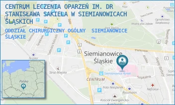 ODDZIAŁ CHIRURGICZNY OGÓLNY - CENTRUM LECZENIA OPARZEŃ IM. DR STANISŁAWA SAKIELA W SIEMIANOWICACH ŚLĄSKICH - UL. JANA PAWŁA II 2,  SIEMIANOWICE ŚLĄSKIE