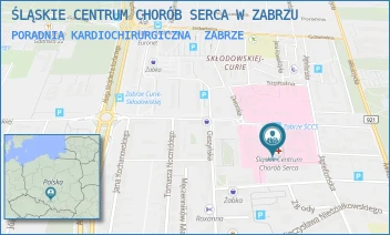 PORADNIA KARDIOCHIRURGICZNA - ŚLĄSKIE CENTRUM CHORÓB SERCA W ZABRZU - UL. MARII CURIE-SKŁODOWSKIEJ 9,  ZABRZE