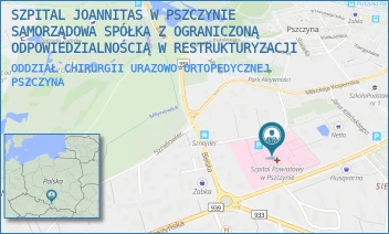 ODDZIAŁ CHIRURGII URAZOWO-ORTOPEDYCZNEJ - SZPITAL JOANNITAS W PSZCZYNIE SAMORZĄDOWA SPÓŁKA Z OGRANICZONĄ ODPOWIEDZIALNOŚCIĄ W RESTRUKTURYZACJI - UL. DR. WITOLDA ANTESA 11,  PSZCZYNA