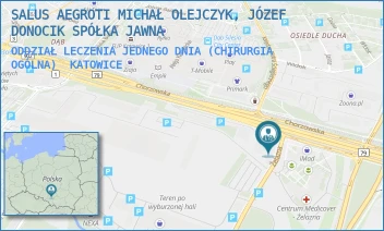 ODDZIAŁ LECZENIA JEDNEGO DNIA (CHIRURGIA OGÓLNA) - SALUS AEGROTI MICHAŁ OLEJCZYK, JÓZEF DONOCIK SPÓŁKA JAWNA - UL. ŻELAZNA 1,  KATOWICE