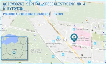 PORADNIA CHIRURGII OGÓLNEJ - WOJEWÓDZKI SZPITAL SPECJALISTYCZNY NR 4 W BYTOMIU - UL. ALEJA LEGIONÓW 10,  BYTOM