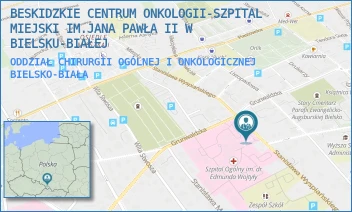 ODDZIAŁ CHIRURGII OGÓLNEJ I ONKOLOGICZNEJ - BESKIDZKIE CENTRUM ONKOLOGII-SZPITAL MIEJSKI IM.JANA PAWŁA II W BIELSKU-BIAŁEJ - WYSPIAŃSKIEGO 21,  BIELSKO-BIAŁA