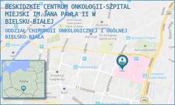 ODDZIAŁ CHIRURGII ONKOLOGICZNEJ I OGÓLNEJ - BESKIDZKIE CENTRUM ONKOLOGII-SZPITAL MIEJSKI IM.JANA PAWŁA II W BIELSKU-BIAŁEJ - WYZWOLENIA 18,  BIELSKO-BIAŁA