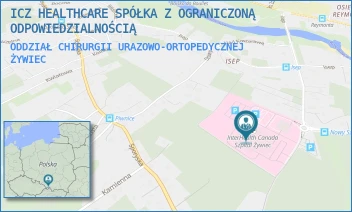 ODDZIAŁ CHIRURGII URAZOWO-ORTOPEDYCZNEJ - ICZ HEALTHCARE SPÓŁKA Z OGRANICZONĄ ODPOWIEDZIALNOŚCIĄ - UL. POLA LISICKICH 80,  ŻYWIEC