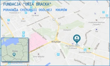 PORADNIA CHIRURGII OGÓLNEJ - FUNDACJA "UNIA BRACKA" - UL. DWORCOWA 3,  KNURÓW