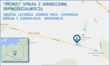 ODDZIAŁ LECZENIA JEDNEGO DNIA -CHIRURGIA OGÓLNA I GINEKOLOGIA - "PRIMUS" SPÓŁKA Z OGRANICZONĄ ODPOWIEDZIALNOŚCIĄ - UL. SZKOLNA 12,  BRUDZOWICE