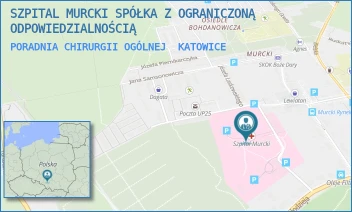 PORADNIA CHIRURGII OGÓLNEJ - SZPITAL MURCKI SPÓŁKA Z OGRANICZONĄ ODPOWIEDZIALNOŚCIĄ - UL. ALFREDA SOKOŁOWSKIEGO 2,  KATOWICE