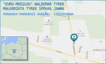PORADNIA CHIRURGII OGÓLNEJ - "EURO-MEDICUS" WALDEMAR TYREK MAŁGORZATA TYREK SPÓŁKA JAWNA - UL. KOPALNIANA 4,  CZĘSTOCHOWA